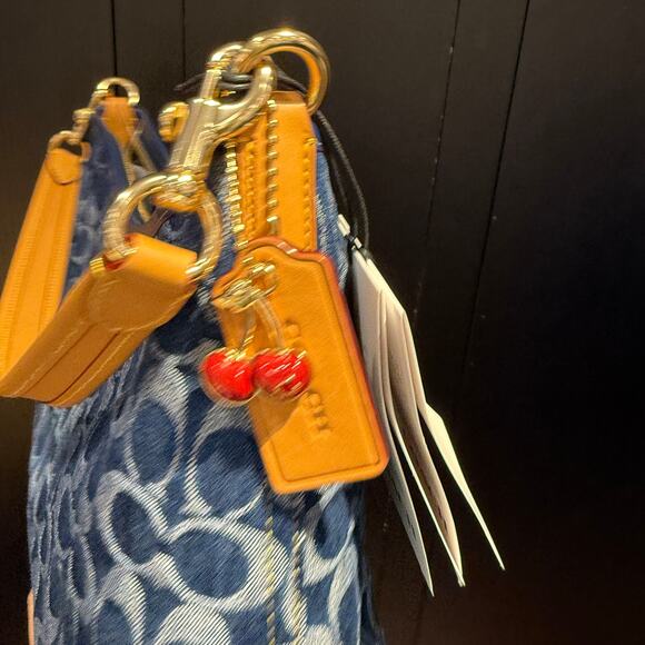 Coach Laurel Shoulder Bag In Signature Denim CY702 & gift receipt - Picture 11 of 16